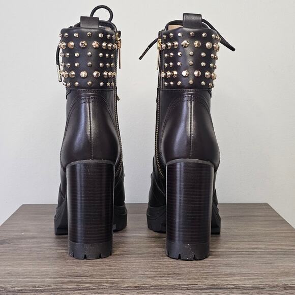 Michael Michael Kors Women's Yvonne Studded Leather Boot Size 9 Chocolate NWT - Picture 5 of 8